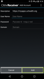 Configuración de Citrix Receiver